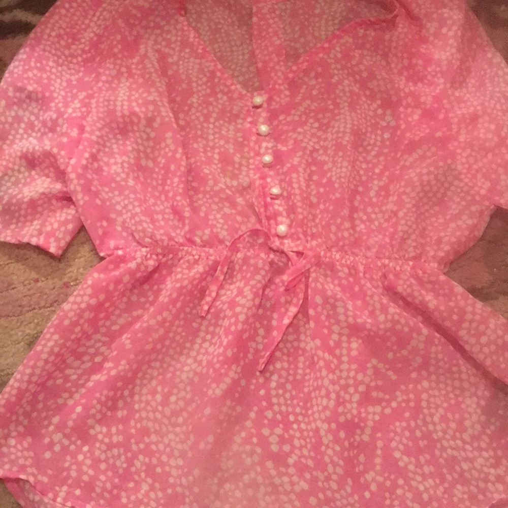 Pastel pink poke a dot